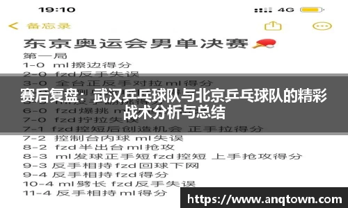 赛后复盘：武汉乒乓球队与北京乒乓球队的精彩战术分析与总结